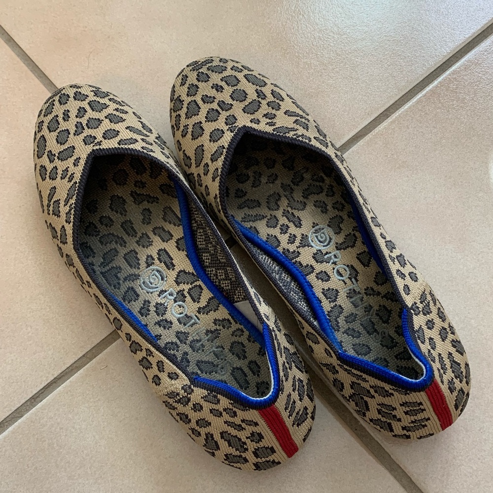 Rothys leopard ballet flats